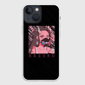 Чехол для iPhone 13 mini с принтом Незуко Камадо в маске в городе Новоалтайск,  |  | demon slayer | kamado | kimetsu no aiba | nezuko | камадо | клинок | недзуко | незуко | рассекающий демонов