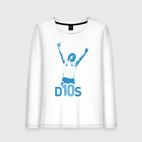 Женский лонгслив хлопок с принтом Maradona - Dios в городе Новоалтайск, 100% хлопок |  | argentina | diego | football | maradona | messi | аргентина | гол | диего | игрок | марадона | месси | мяч | рука бога | спорт | футбол | футболист | чемпион