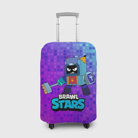 Чехол для чемодана 3D с принтом Ash Brawl Stars Эш  в городе Новоалтайск, 86% полиэфир, 14% спандекс | двустороннее нанесение принта, прорези для ручек и колес | ash | brawl | brawl stars | brawlstars | brawl_stars | аш | бравл | бравлстарс | эш
