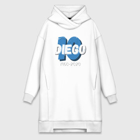 Платье-худи хлопок с принтом Diego 10 в городе Новоалтайск,  |  | argentina | diego | football | maradona | messi | аргентина | гол | диего | игрок | марадона | месси | мяч | рука бога | спорт | футбол | футболист | чемпион
