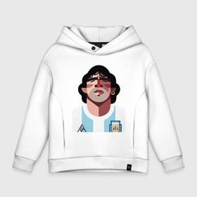 Детское худи Oversize хлопок с принтом Football - Maradona в городе Новоалтайск, френч-терри — 70% хлопок, 30% полиэстер. Мягкий теплый начес внутри —100% хлопок | боковые карманы, эластичные манжеты и нижняя кромка, капюшон на магнитной кнопке | argentina | diego | football | maradona | messi | аргентина | гол | диего | игрок | марадона | месси | мяч | рука бога | спорт | футбол | футболист | чемпион