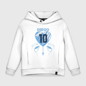 Детское худи Oversize хлопок с принтом Love Diego в городе Новоалтайск, френч-терри — 70% хлопок, 30% полиэстер. Мягкий теплый начес внутри —100% хлопок | боковые карманы, эластичные манжеты и нижняя кромка, капюшон на магнитной кнопке | argentina | diego | football | maradona | messi | аргентина | гол | диего | игрок | марадона | месси | мяч | рука бога | спорт | футбол | футболист | чемпион