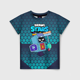Детская футболка 3D с принтом Злой Ash Brawl Stars Эш  в городе Новоалтайск, 100% гипоаллергенный полиэфир | прямой крой, круглый вырез горловины, длина до линии бедер, чуть спущенное плечо, ткань немного тянется | ash | brawl | brawl stars | brawlstars | brawl_stars | аш | бравл | бравлстарс | эш