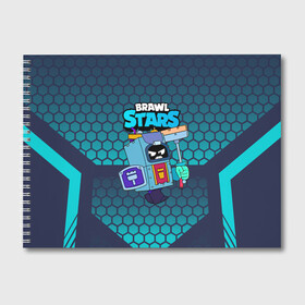 Альбом для рисования с принтом Злой Ash Brawl Stars Эш  в городе Новоалтайск, 100% бумага
 | матовая бумага, плотность 200 мг. | Тематика изображения на принте: ash | brawl | brawl stars | brawlstars | brawl_stars | аш | бравл | бравлстарс | эш