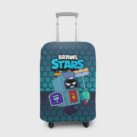 Чехол для чемодана 3D с принтом Злой Ash Brawl Stars Эш  в городе Новоалтайск, 86% полиэфир, 14% спандекс | двустороннее нанесение принта, прорези для ручек и колес | ash | brawl | brawl stars | brawlstars | brawl_stars | аш | бравл | бравлстарс | эш