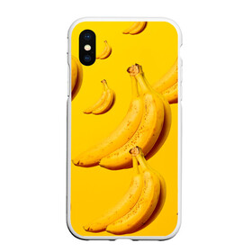 Чехол для iPhone XS Max матовый с принтом Банановый рай в городе Новоалтайск, Силикон | Область печати: задняя сторона чехла, без боковых панелей | банановый | бананы | желтый | кожура | фрукты