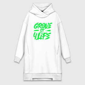Платье-худи хлопок с принтом Grove street for Life в городе Новоалтайск,  |  | green | grove | винтаж | граффити vaporwave | леттеринг | текстуры | тени | яркость