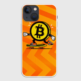 Чехол для iPhone 13 mini с принтом Биткоин на скейте в городе Новоалтайск,  |  | bitcoin | альткоин | битки | биткоин | биток | крипта | криптовалюта | монета | сатоши