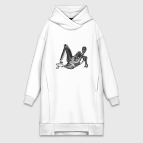 Платье-худи хлопок с принтом X-ray of a cool girl в городе Новоалтайск,  |  | bones | girl | holiday | hype | pose | sandals | skull | x ray | босоножки | кости | праздник | рентген | хайп | череп