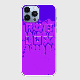Чехол для iPhone 13 Pro Max с принтом ROBLOX ФИОЛЕТОВЫЕ ПОДТЕКИ в городе Новоалтайск,  |  | Тематика изображения на принте: roblox | игра | компьютерная игра | логотип | онлайн | онлайн игра | подтеки | роблакс | роблокс