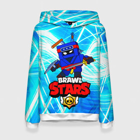 Женская толстовка 3D с принтом Ninja Ash / Ниндзя Эш, Brawl Stars в городе Новоалтайск, 100% полиэстер  | двухслойный капюшон со шнурком для регулировки, мягкие манжеты на рукавах и по низу толстовки, спереди карман-кенгуру с мягким внутренним слоем. | ash | ash brawl stars | ash бравл старс | ninja ash | аш | бравл старс эш | бравлер | бравлер эш | браво старс | ниндзя эш | эш | эш бравл старс