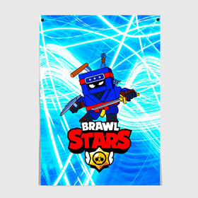 Постер с принтом Ninja Ash / Ниндзя Эш, Brawl Stars в городе Новоалтайск, 100% бумага
 | бумага, плотность 150 мг. Матовая, но за счет высокого коэффициента гладкости имеет небольшой блеск и дает на свету блики, но в отличии от глянцевой бумаги не покрыта лаком | ash | ash brawl stars | ash бравл старс | ninja ash | аш | бравл старс эш | бравлер | бравлер эш | браво старс | ниндзя эш | эш | эш бравл старс