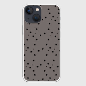 Чехол для iPhone 13 mini с принтом Звёзды На коричневом Фоне в городе Новоалтайск,  |  | black | brown | in the top | in the trend | romance | small | star | stars | student | youth | в топе | в тренде | звезда | звездочки | коричневый | мелкие | молодежь | романтика | студент | черный
