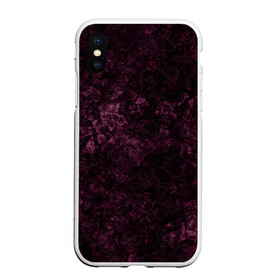 Чехол для iPhone XS Max матовый с принтом Мраморная текстура камня в городе Новоалтайск, Силикон | Область печати: задняя сторона чехла, без боковых панелей | Тематика изображения на принте: абстрактный | бархатный | бордовый | камень | модный | мрамор | пурпурный | современный узор