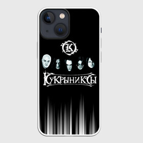 Чехол для iPhone 13 mini с принтом Кукрыниксы состав группы в городе Новоалтайск,  |  | gorshenev | kukryniksy | rock group | алексей горшенёв | альтернативный | вагон | горшенев | горшок | готик | дмитрий оганян | игорь воронов | кукрыниксы | михаил фомин | панк | панкрок | постпанк | рок группа