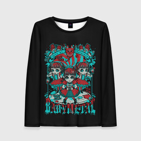 Женский лонгслив 3D с принтом Blue BabyMetal в городе Новоалтайск, 100% полиэстер | длинные рукава, круглый вырез горловины, полуприлегающий силуэт | alternative | baby metal | babymetal | metall | music | rock | альтернатива | каваий метал | металл | музыка | рок