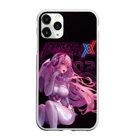 Чехол для iPhone 11 Pro Max матовый с принтом Zero Two в наушниках в городе Новоалтайск, Силикон |  | darling | darling in the franxx | zero two | вайфу | зеро ту | код 002 | любимый во франксе | франкс