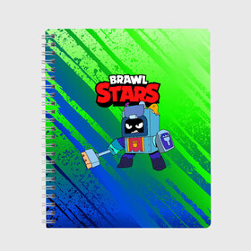 Тетрадь с принтом Ash Brawl Stars Эш  в городе Новоалтайск, 100% бумага | 48 листов, плотность листов — 60 г/м2, плотность картонной обложки — 250 г/м2. Листы скреплены сбоку удобной пружинной спиралью. Уголки страниц и обложки скругленные. Цвет линий — светло-серый
 | ash | brawl | brawl stars | brawlstars | brawl_stars | аш | бравл | бравлстарс | эш