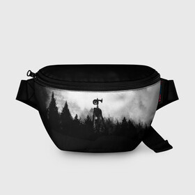 Поясная сумка 3D с принтом Forest Siren Head в городе Новоалтайск, 100% полиэстер | плотная ткань, ремень с регулируемой длиной, внутри несколько карманов для мелочей, основное отделение и карман с обратной стороны сумки застегиваются на молнию | games | monster | siren head | игры | лес | монстр | сирена | сиреноголовый | страшилка | ужастик | хоррор