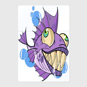 Магнитный плакат 2Х3 с принтом Smiling fish в городе Новоалтайск, Полимерный материал с магнитным слоем | 6 деталей размером 9*9 см | веселая | глазастая | зубастая | опасная | рыба | улыбчивая | яркая
