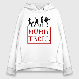Женское худи Oversize хлопок с принтом Mumiy Troll | Мумий Тролль в городе Новоалтайск, френч-терри — 70% хлопок, 30% полиэстер. Мягкий теплый начес внутри —100% хлопок | боковые карманы, эластичные манжеты и нижняя кромка, капюшон на магнитной кнопке | ilya lagutenko | mumi troll | mumitrol | mumiy troll | music | rock band | russian rock | илья лагутенко | музыка | муми троль | мумий тролль | мумитроль | рок группа | русский рок
