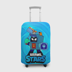 Чехол для чемодана 3D с принтом Ash Brawl Stars Эш  в городе Новоалтайск, 86% полиэфир, 14% спандекс | двустороннее нанесение принта, прорези для ручек и колес | ash | brawl | brawl stars | brawlstars | brawl_stars | аш | бравл | бравлстарс | эш