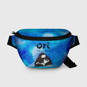 Поясная сумка 3D с принтом Ori and the Will of the Wisps в городе Новоалтайск, 100% полиэстер | плотная ткань, ремень с регулируемой длиной, внутри несколько карманов для мелочей, основное отделение и карман с обратной стороны сумки застегиваются на молнию | and the blind forest | naru | ori | ori and the will of the wisps | дух леса | игра ори | нару | ори | ори и блуждающие огоньки | ори и воля огоньков | ори и непроглядный лес | ори и слепой лес | ори он зе вил оф зе виспс