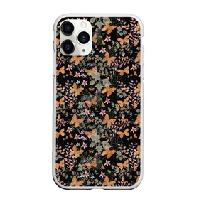 Чехол для iPhone 11 Pro Max матовый с принтом Ретро узор . Бабочки в городе Новоалтайск, Силикон |  | Тематика изображения на принте: бабочки | винтажный | детский | женский | коричневый | растения | ретро | тропический | черный фон