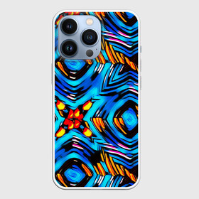 Чехол для iPhone 13 Pro с принтом Желто синий абстрактный узор в городе Новоалтайск,  |  | геометрический | желтый | модный | плетение | синий | современный | яркий синий