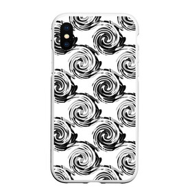 Чехол для iPhone XS Max матовый с принтом Черно-белый абстрактный узор  в городе Новоалтайск, Силикон | Область печати: задняя сторона чехла, без боковых панелей | абстрактный | винтажный | детский | круги | молодежный | ретро | современный | спирали