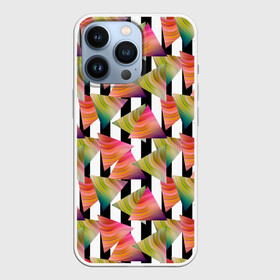 Чехол для iPhone 13 Pro с принтом Абстрактный полосатый узор в городе Новоалтайск,  |  | абстрактный | геометрические фигуры | молодежный | полосатый | радужный | черные полосы