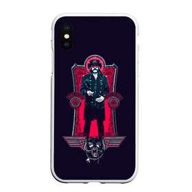 Чехол для iPhone XS Max матовый с принтом King Lemmy в городе Новоалтайск, Силикон | Область печати: задняя сторона чехла, без боковых панелей | alternative | metall | motorhead | music | rock | альтернатива | лемми | металл | моторхед | моторхэд | музыка | рок