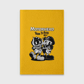 Обложка для паспорта матовая кожа с принтом Motorhead x Cuphead в городе Новоалтайск, натуральная матовая кожа | размер 19,3 х 13,7 см; прозрачные пластиковые крепления | Тематика изображения на принте: alternative | cuphead | metall | motorhead | music | rock | альтернатива | капхэд | лемми | металл | моторхед | моторхэд | музыка | рок