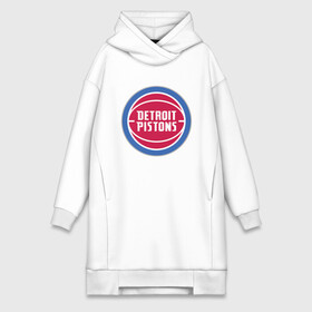 Платье-худи хлопок с принтом Detroit pistons в городе Новоалтайск,  |  | detroit pistons | баскетбол | баскетбольные команды | баскетбольные принты | спорт | спортивные принты