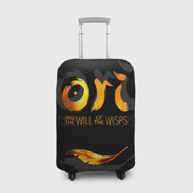 Чехол для чемодана 3D с принтом Ori and the Will of the Wisps в городе Новоалтайск, 86% полиэфир, 14% спандекс | двустороннее нанесение принта, прорези для ручек и колес | adventure | computer game | golden feather | ori | ori and the will of the wisps | spirit of the forest | дух леса | золотое перо | компьютерная игра | ори | ори и блуждающие огоньки | приключения