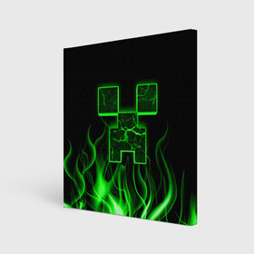 Холст квадратный с принтом MINECRAFT TEXTURE FIRE в городе Новоалтайск, 100% ПВХ |  | creeper | fire | game | minecraft | железо | игра | компьютерная | крипер | криппер | майн | майнкрафт | огонь | пламя | текстура