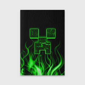 Обложка для паспорта матовая кожа с принтом MINECRAFT TEXTURE FIRE в городе Новоалтайск, натуральная матовая кожа | размер 19,3 х 13,7 см; прозрачные пластиковые крепления | Тематика изображения на принте: creeper | fire | game | minecraft | железо | игра | компьютерная | крипер | криппер | майн | майнкрафт | огонь | пламя | текстура