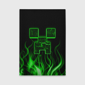 Обложка для автодокументов с принтом MINECRAFT TEXTURE FIRE в городе Новоалтайск, натуральная кожа |  размер 19,9*13 см; внутри 4 больших “конверта” для документов и один маленький отдел — туда идеально встанут права | Тематика изображения на принте: creeper | fire | game | minecraft | железо | игра | компьютерная | крипер | криппер | майн | майнкрафт | огонь | пламя | текстура