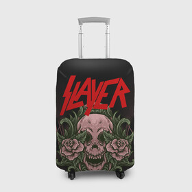 Чехол для чемодана 3D с принтом SLAYER | УБИЙЦА (Z) в городе Новоалтайск, 86% полиэфир, 14% спандекс | двустороннее нанесение принта, прорези для ручек и колес | rock | slayer | грув метал | джеф ханнем | керри кинг | ню метал | рок | трэш метал