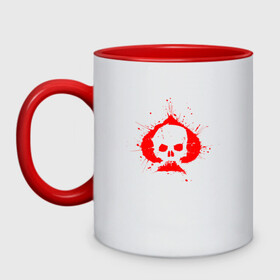 Кружка двухцветная с принтом GEARS OF WAR (Z) в городе Новоалтайск, керамика | объем — 330 мл, диаметр — 80 мм. Цветная ручка и кайма сверху, в некоторых цветах — вся внутренняя часть | gears | gears 5 | gears of war | gears of war 5 | имульсия | механизмы войны | шестерёнка | шестерёнки