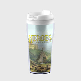 Термокружка-непроливайка с принтом Оплот | Heroes of Might and Magic 3 (Z) в городе Новоалтайск, внутренняя часть — пищевой пластик, наружная часть — прозрачный пластик, между ними — полиграфическая вставка с рисунком | объем — 350 мл, герметичная крышка | heroes | heroes of might and magic | hom | oldskull | герои | герои меча | герои меча и магии | олдскулл | оплот