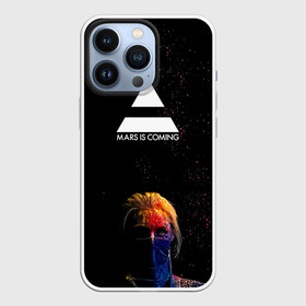 Чехол для iPhone 13 Pro с принтом MARS IS COMING 30StM в городе Новоалтайск,  |  | Тематика изображения на принте: 30 seconds to mars | 30 секунд до марса | 30 фстм | 30stm | 30сдм | jared leto | rock band | thirty seconds to mars | альтернативный | гранж | джаред лето | нео | пост | прогрессивный | рок группа | фети секондс ту марс | хард | шеннон