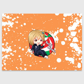 Поздравительная открытка с принтом Yachi Hitoka | Haikyu | Волейбол (Z) в городе Новоалтайск, 100% бумага | плотность бумаги 280 г/м2, матовая, на обратной стороне линовка и место для марки
 | haikuu | haikyu | haikyuu | yachi hitoka | волейбол | спортивная манга | хайку | хайкю