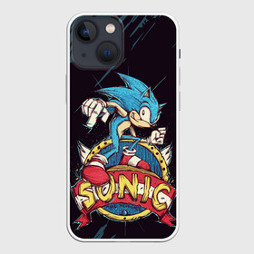 Чехол для iPhone 13 mini с принтом SONIC | СОНИК (Z) в городе Новоалтайск,  |  | blaze the cat | hedgehog | sega | silver | sonic | speed sonic | быстрый ёж | ёж соник | кошка блейз | метал соник | сега | сильвер | синий ёж | соник