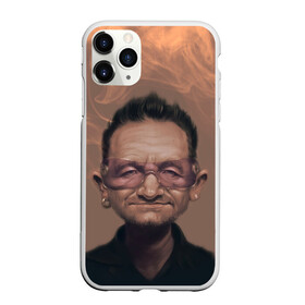 Чехол для iPhone 11 Pro Max матовый с принтом БОНО | U2 | Ю ТУ (Z) в городе Новоалтайск, Силикон |  | bono | u2 | альтернативный рок | боно | боно эдж | дэнс рок | постпанк | рок | софт рок | ю ту