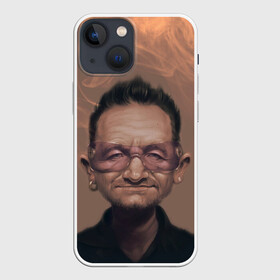 Чехол для iPhone 13 mini с принтом БОНО | U2 | Ю ТУ (Z) в городе Новоалтайск,  |  | bono | u2 | альтернативный рок | боно | боно эдж | дэнс рок | постпанк | рок | софт рок | ю ту