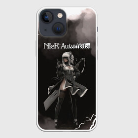 Чехол для iPhone 13 mini с принтом 2B | Nier Automata (Z) в городе Новоалтайск,  |  | automata | bayonetta | drakengard | nier | nier automata | rpg | yorha | yorha 2b | ёорха | йорха | компьютерная игра | ниер | ниэр | рпг