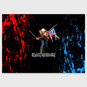 Поздравительная открытка с принтом IRON MAIDEN | АЙРОН МЕЙДЕН (Z) в городе Новоалтайск, 100% бумага | плотность бумаги 280 г/м2, матовая, на обратной стороне линовка и место для марки
 | dave | iron maiden | murray | music | percy harris | rock | адриан смит | айрон мэйден | брюс дикинсон | дэйв мюррей | железная дева | музик | нико макбрэйн | рок | стив харрис | ужасы | хеви метал | яник герс