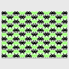 Поздравительная открытка с принтом Space Invaders | Old game (Z) в городе Новоалтайск, 100% бумага | плотность бумаги 280 г/м2, матовая, на обратной стороне линовка и место для марки
 | dendy | invaders | nintendo | shootem up | space invaders | денди | захватчики | космические захватчики | су имбэ | чужаки