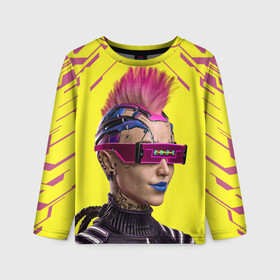 Детский лонгслив 3D с принтом CYBERPUNK 2077 | КИБЕРПАНК (Z) в городе Новоалтайск, 100% полиэстер | длинные рукава, круглый вырез горловины, полуприлегающий силуэт
 | cd project red | cyberpunk 2077 | keanu reeves | samurai | vi | арасака | ви | киану ривз | киберпанк 2077 | найт сити | самураи